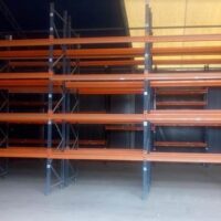 Horizontal Pallet Rack & Columns with Gable Tent