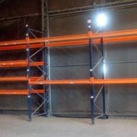 Horizontal Pallet Rack & Columns with Gable Tent