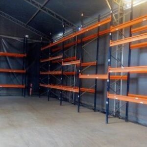 Horizontal Pallet Rack & Columns with Gable Tent