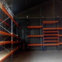 Horizontal Pallet Rack & Columns with Gable Tent