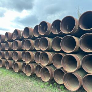 Unused Surplus Line Pipe 22" OD x 1.00" WT API SL X-80 ERW Box-Pin S-90 Drillquip Ends – 740.1 Metric Tons (7,284 ft / 182 joints)
